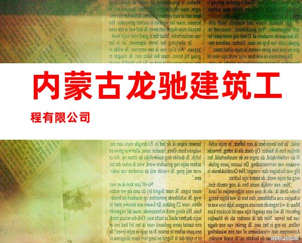 内蒙古龙驰建筑工程有限公司