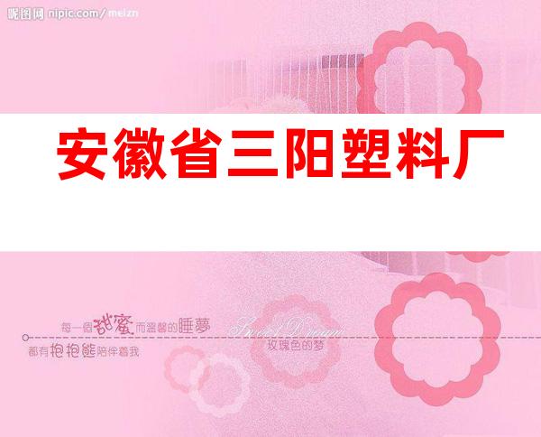 安徽省三阳塑料厂