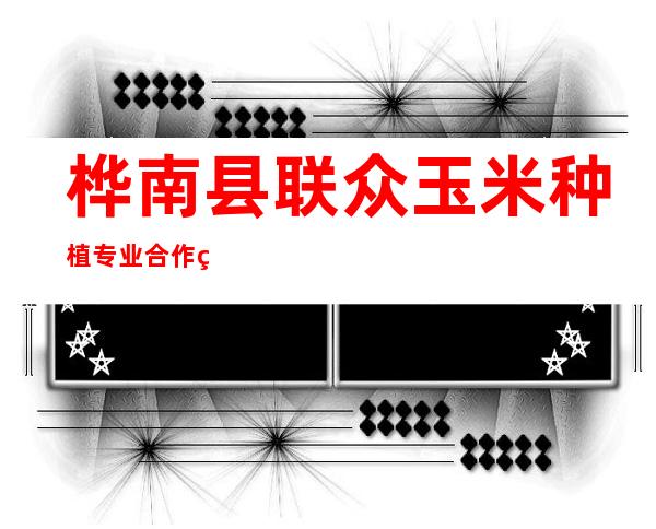 桦南县联众玉米种植专业合作社