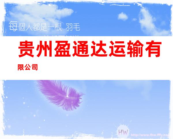 贵州盈通达运输有限公司